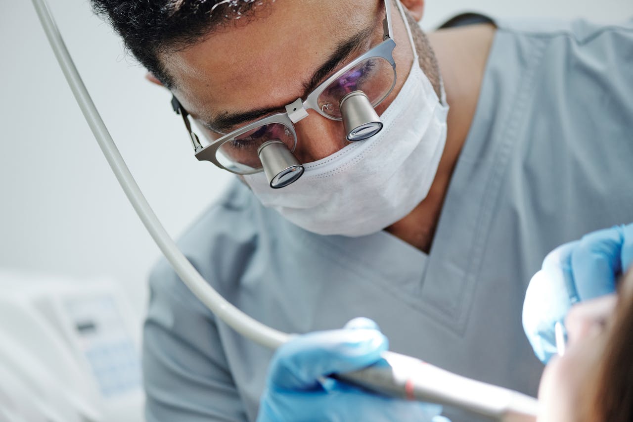 dentist with patient